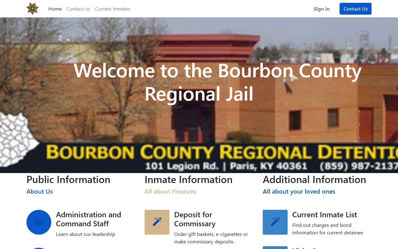 Nicholas County inmate records through Bourbon County Regional Jail homepage